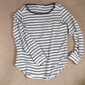 Black and White Striped Loft Top